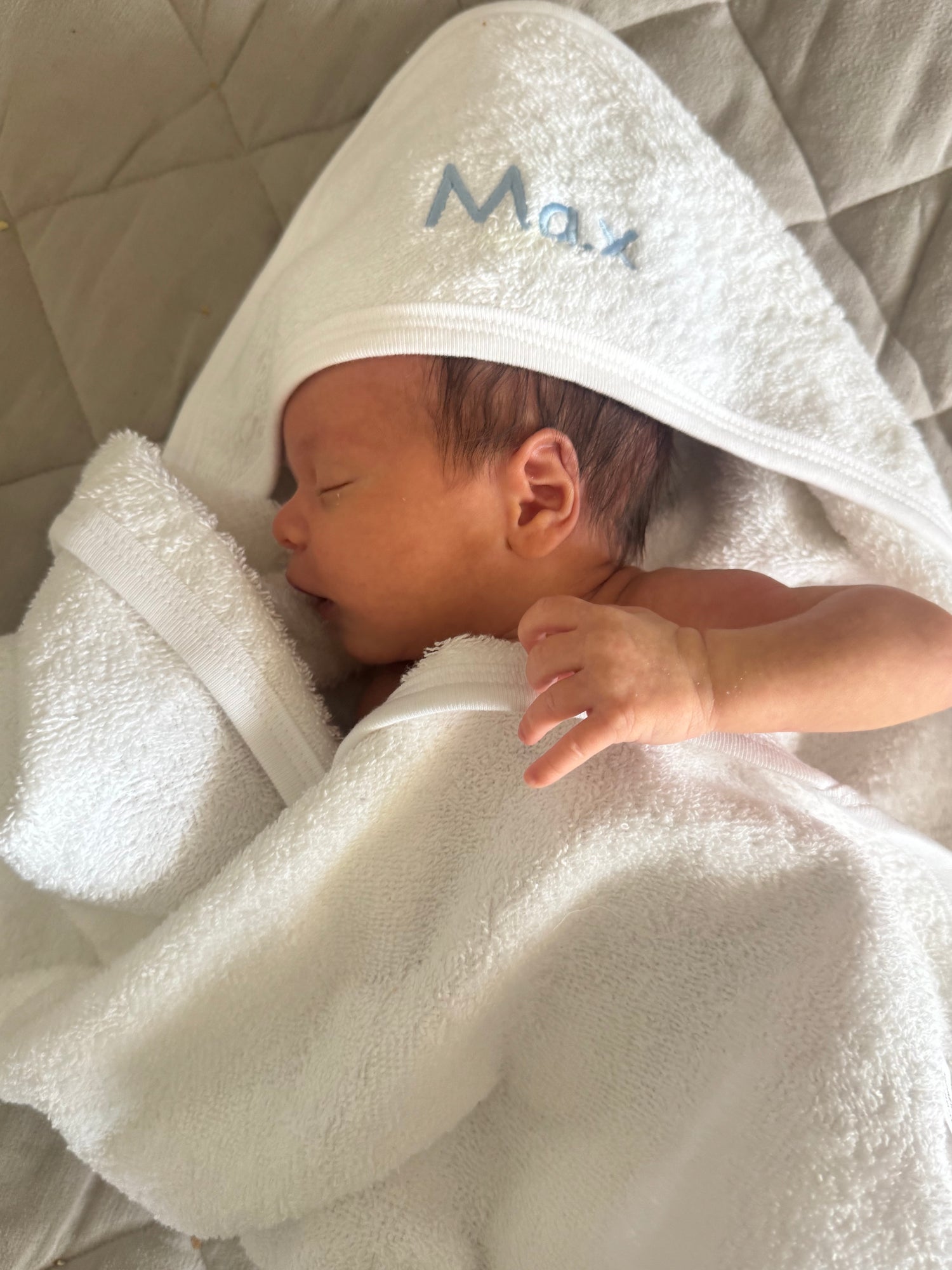 Personalised Baby Blanket and Hooded Towel Set