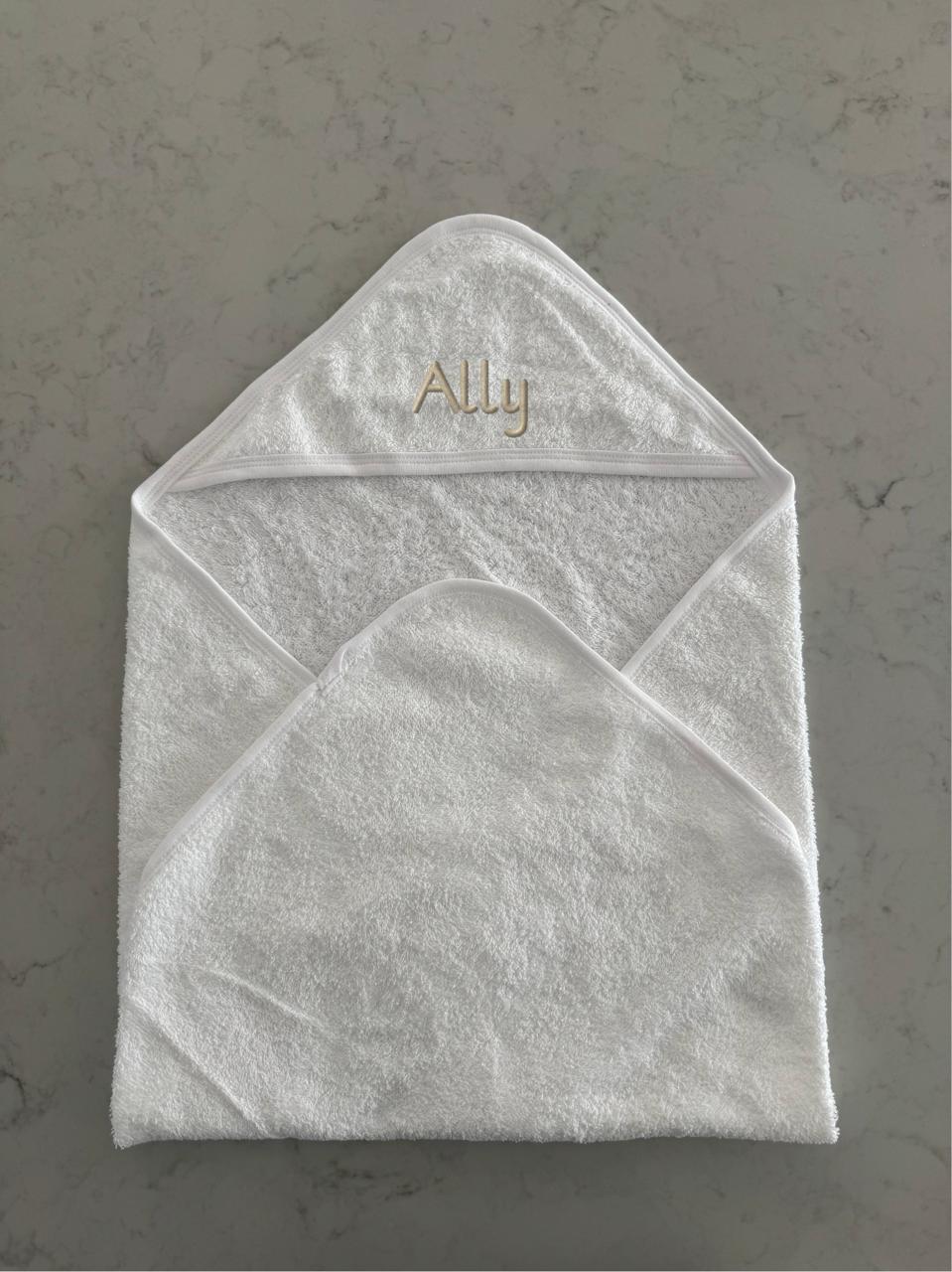 Personalised Baby Blanket and Hooded Towel Set