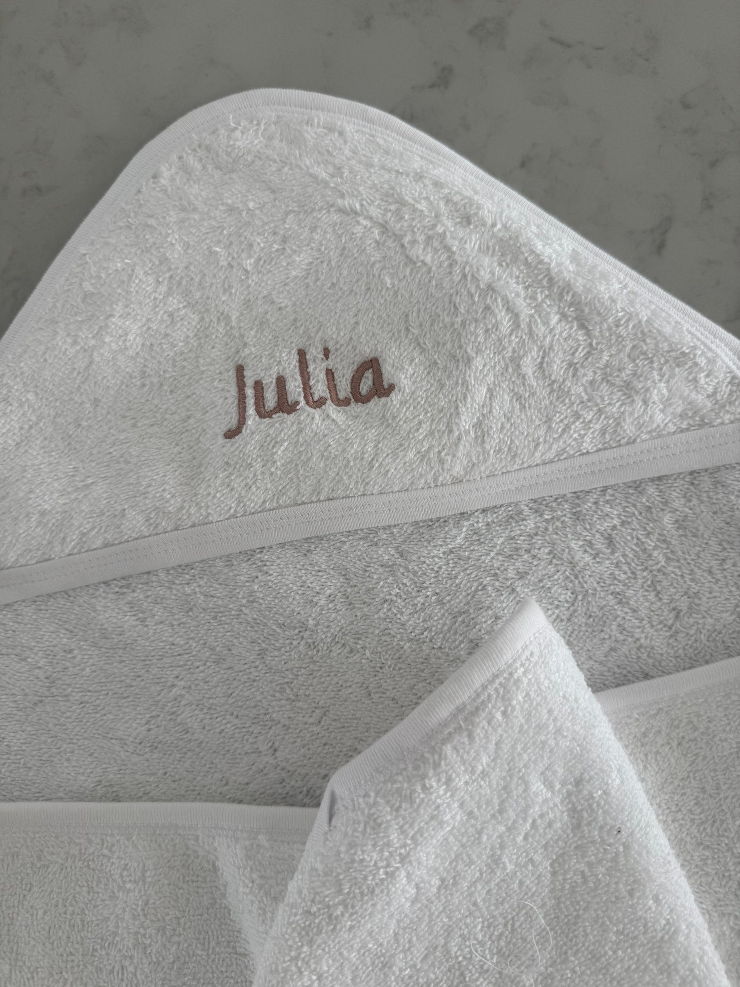 Personalised Baby Blanket and Hooded Towel Set